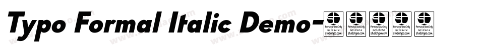 Typo Formal Italic Demo字体转换